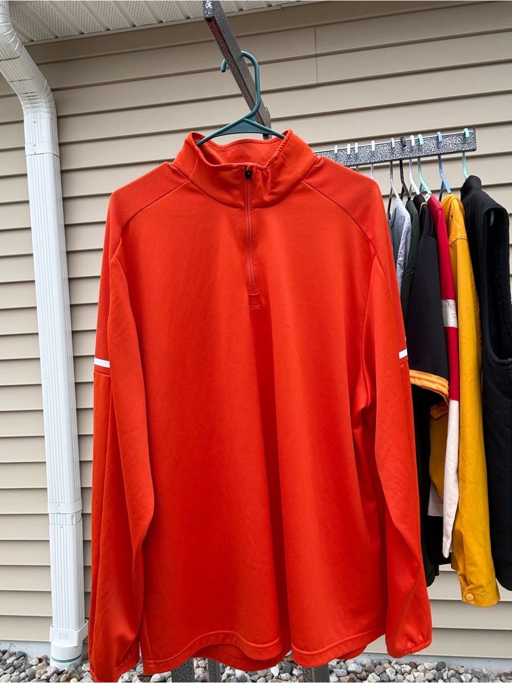 adidas Men's Red Half-Zip Pullover Sweatshirt